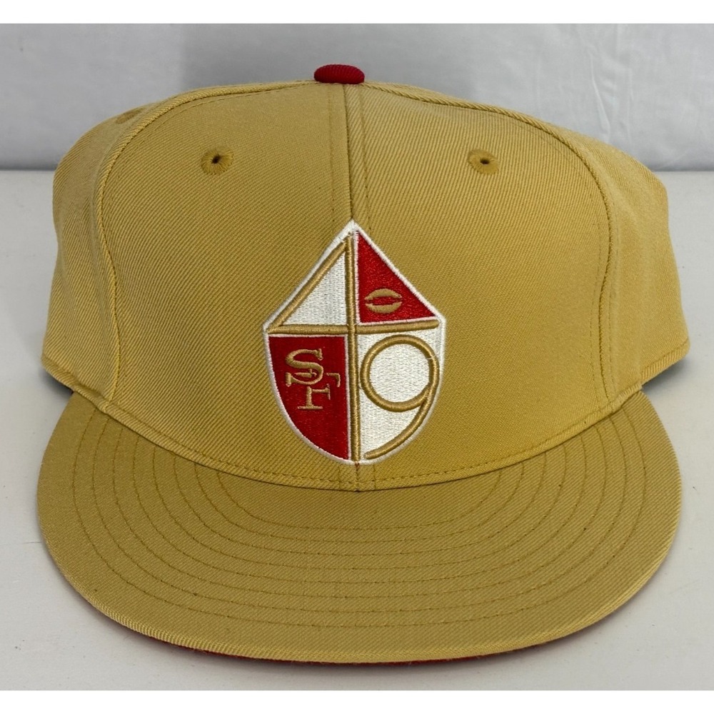 San Francisco 49ers Mitchell & Ness NFL Football Hat Cap Mens Tan 7 1/4 Vintage